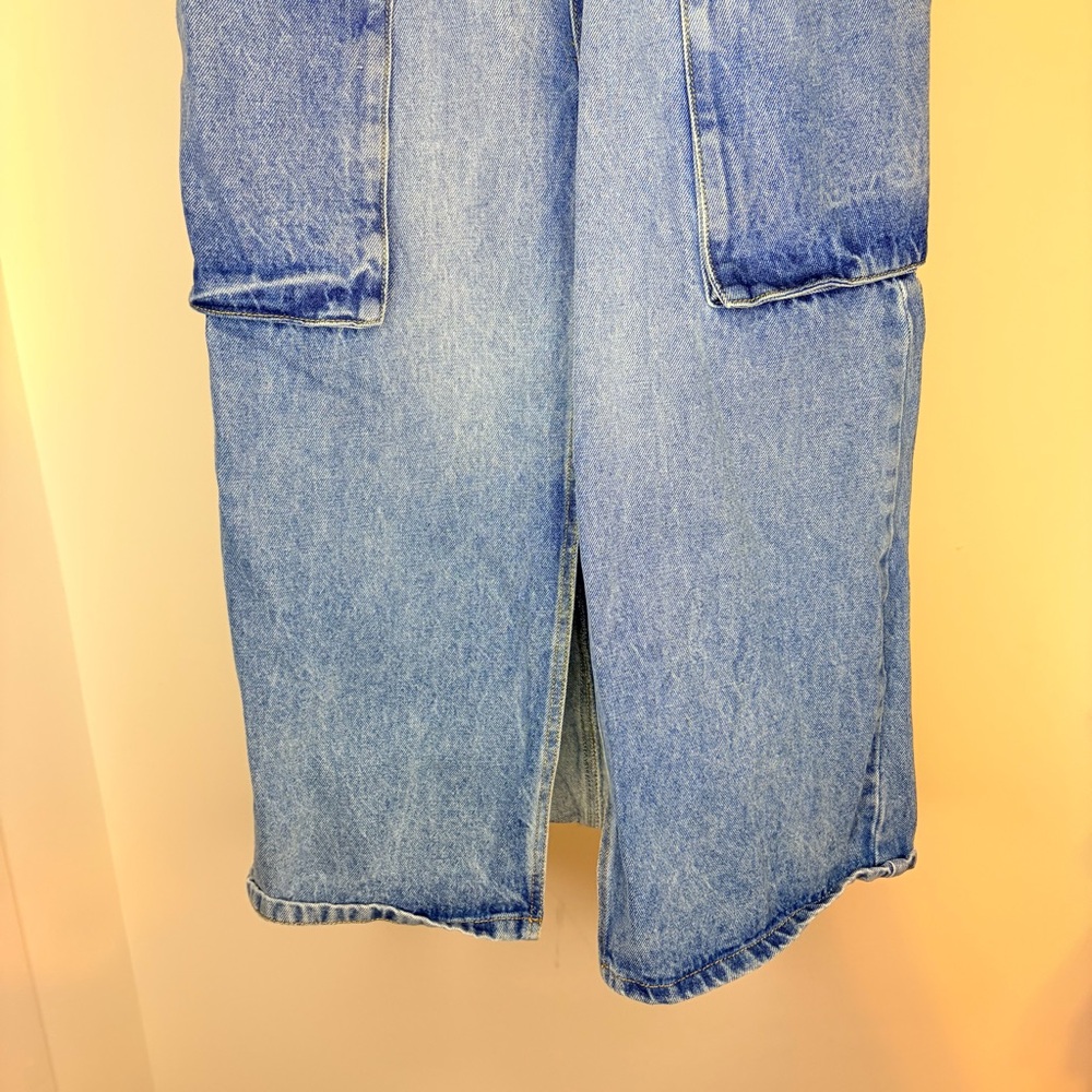 Steve Madden Benson Denim Cargo Maxi Skirt Size 2 NWT - Picture 8 of 10